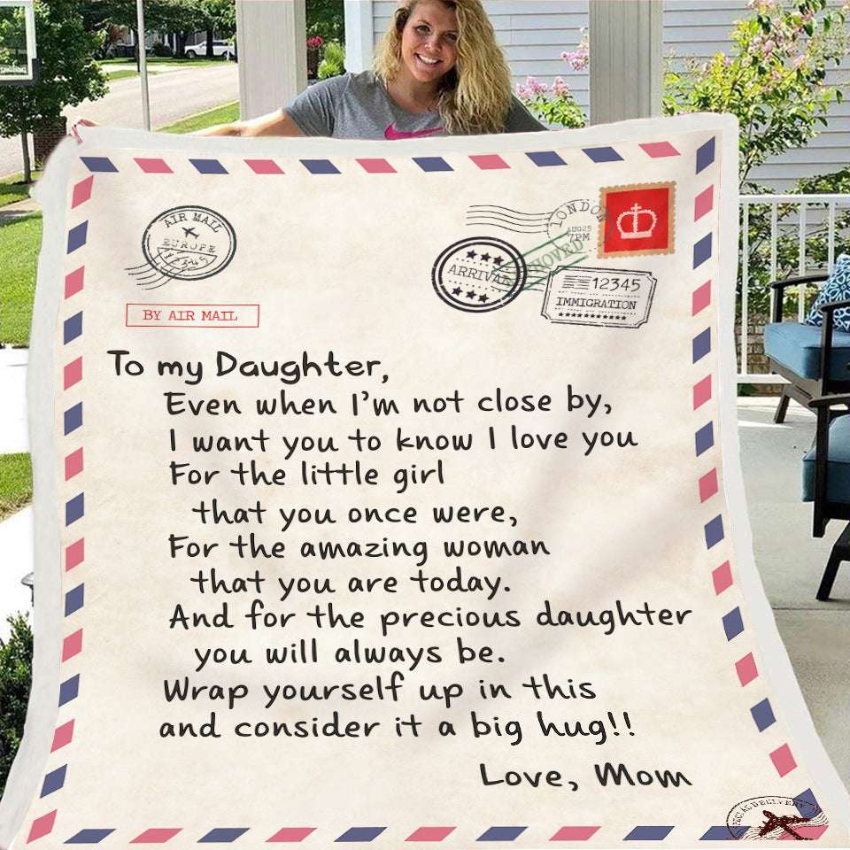 Fleece Blanket with Heartfelt Message – Inspirational Gift for Daughter, Son, or Wife