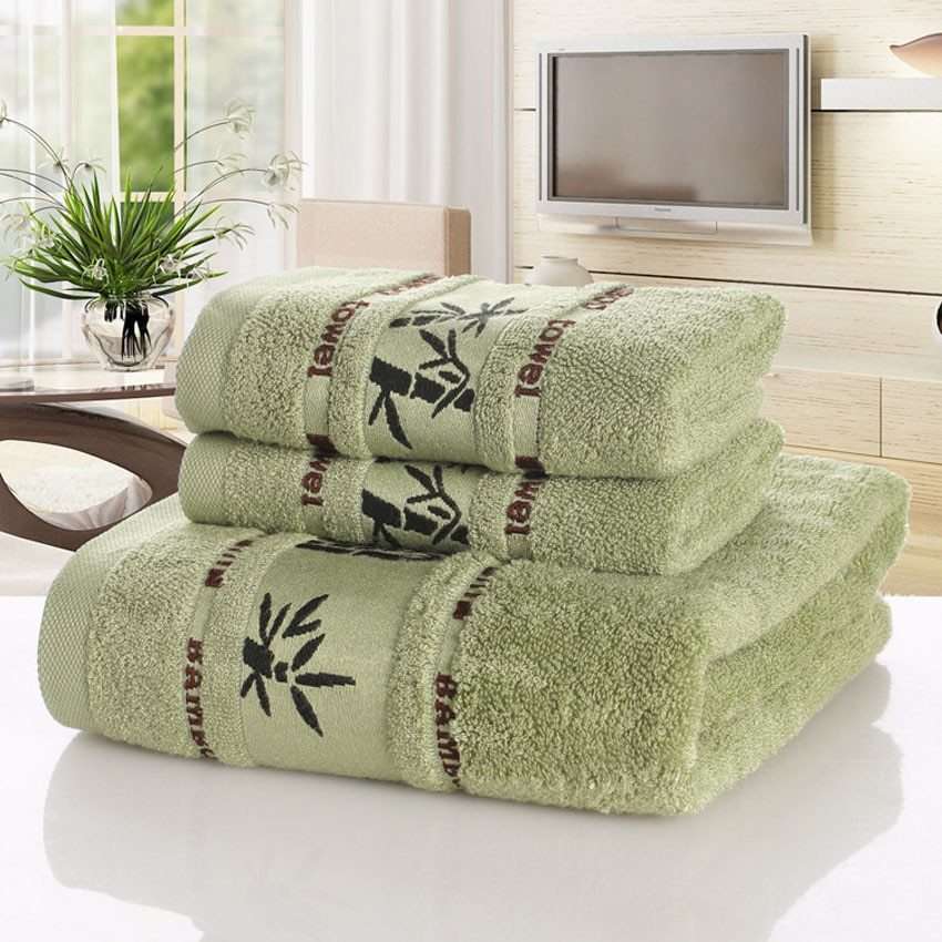 Bamboo Charcoal Fiber Bath Towel Set - Soft, Absorbent, Eco-Friendly