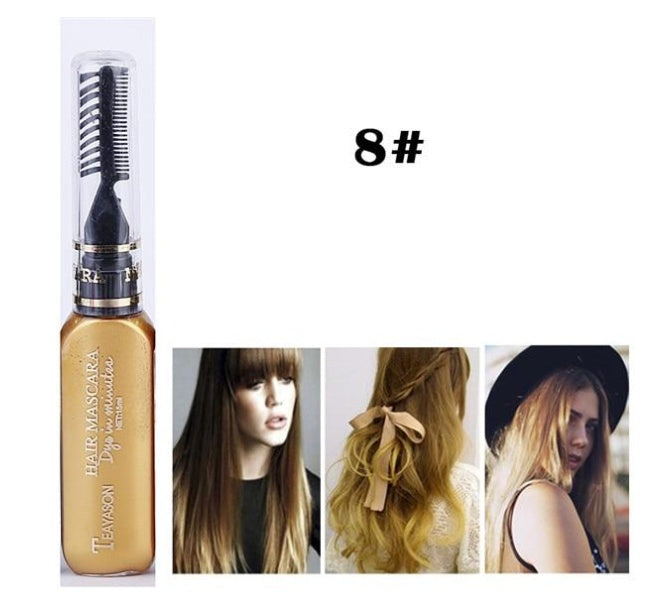 Temporary Hair Dye Mascara – 13 Vibrant Colors for Creative and Safe Hair Styling