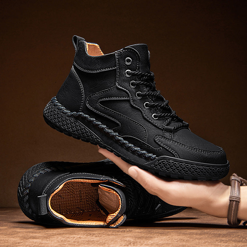 Men´s Outdoor Sports and Casual British High Top Leather Shoes