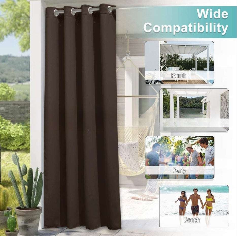 Solid Color Outdoor Waterproof and UV Protection High Precision Black Silk Shading Curtain