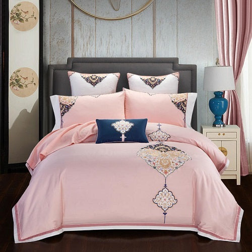 Chinese National Style Bedding Set - Luxurious Long Staple Cotton with Reactive Dyeing