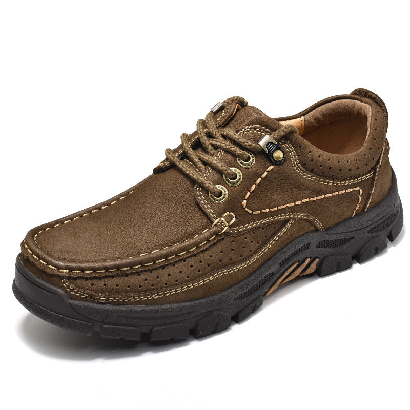 Cowhide Men´s Business Casual Lace Up Shoes in British Style