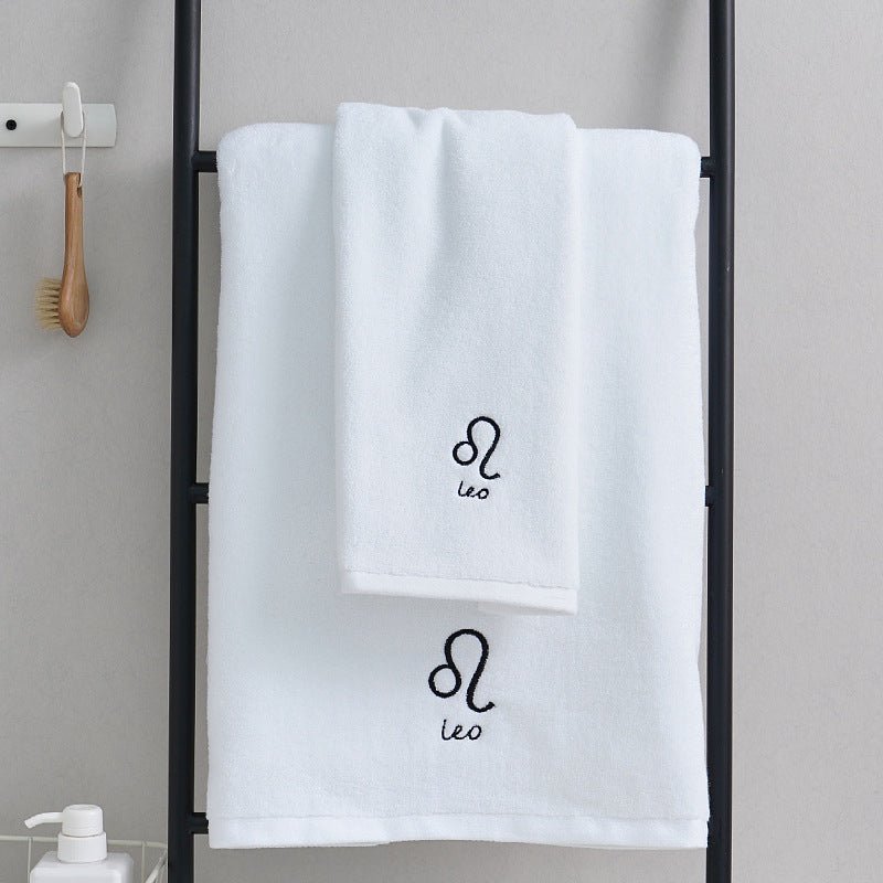 Cotton Constellation Towel Set - Zodiac-Inspired Pure Cotton Towels for Bath & Beach