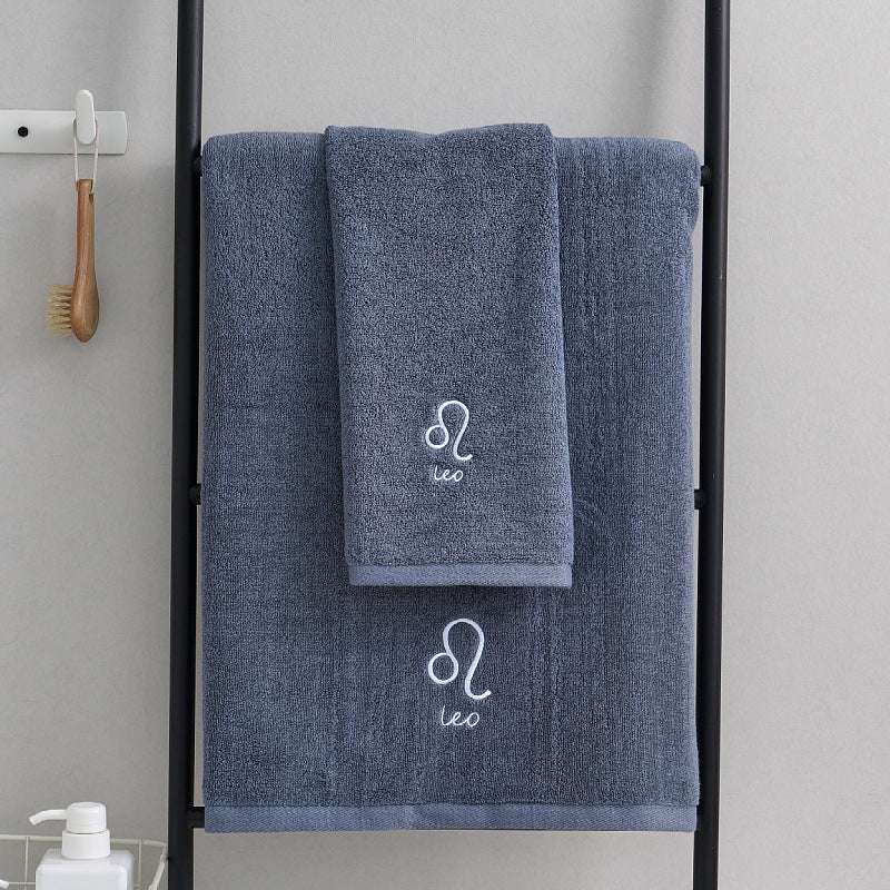 Cotton Constellation Towel Set - Zodiac-Inspired Pure Cotton Towels for Bath & Beach