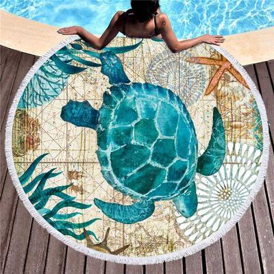 Sea Turtle Beach Towel - Vibrant Microfiber Towel