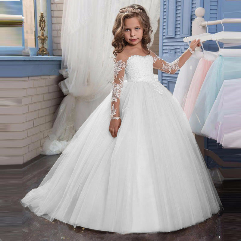 Fashion Princess Kids Tuxedo Wedding Dress Costume – Safe & Elegant Girls Gown for Special Occasions