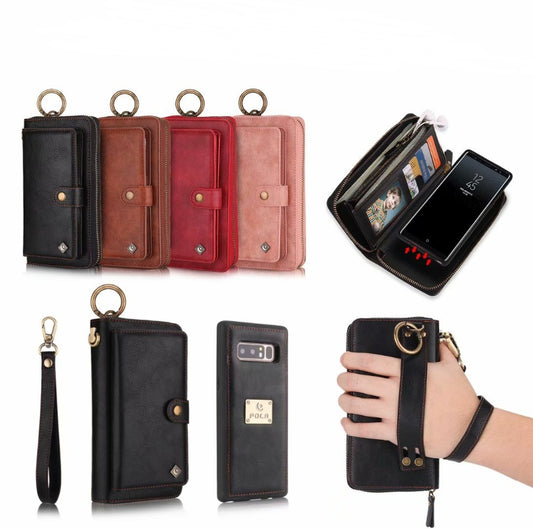 Premium Multi-Functional Wallet Case for Galaxy Note8 – Stylish Zipper Design