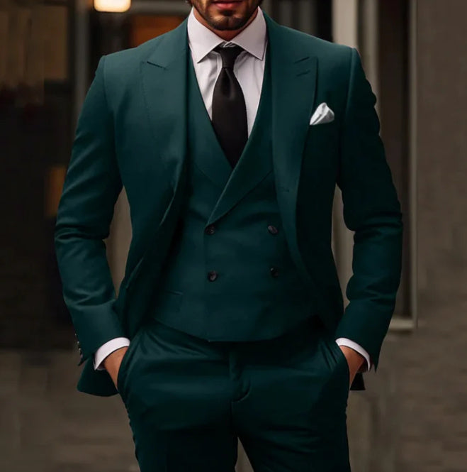 Men´s Elegant Plus Size 3 piece Suit-Cotton Blend