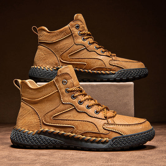 Men´s Outdoor Sports and Casual British High Top Leather Shoes