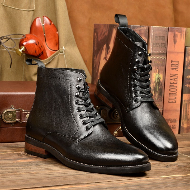 Retro Handbrushed Martin Boots for men