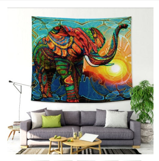 Sunshine Elephant Tapestry – Cozy Home Art Decoration