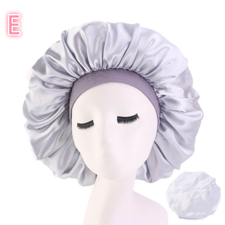 Beauty Satin Silk Hair Bonnet – Elegant Sleep Night Cap with Beautiful Print