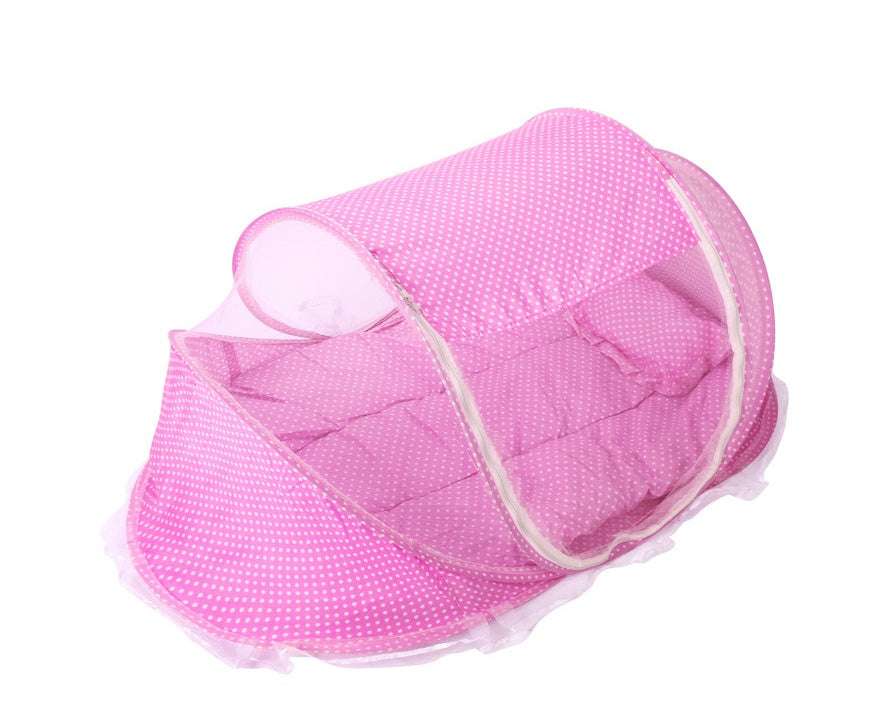 Baby Foldable Encrypted Zipper Mosquito Net - 4 Pcs