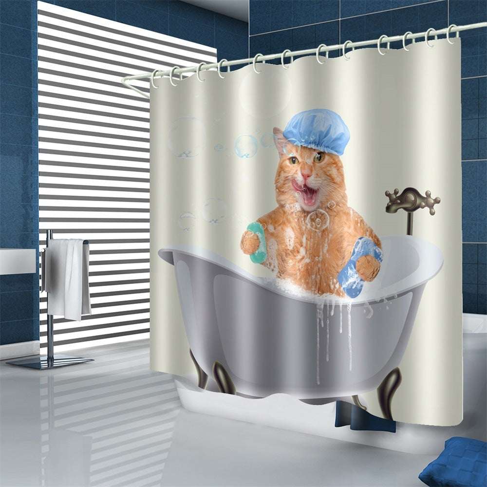 Waterproof Polyester Shower Curtain – Fun and Modern Designs