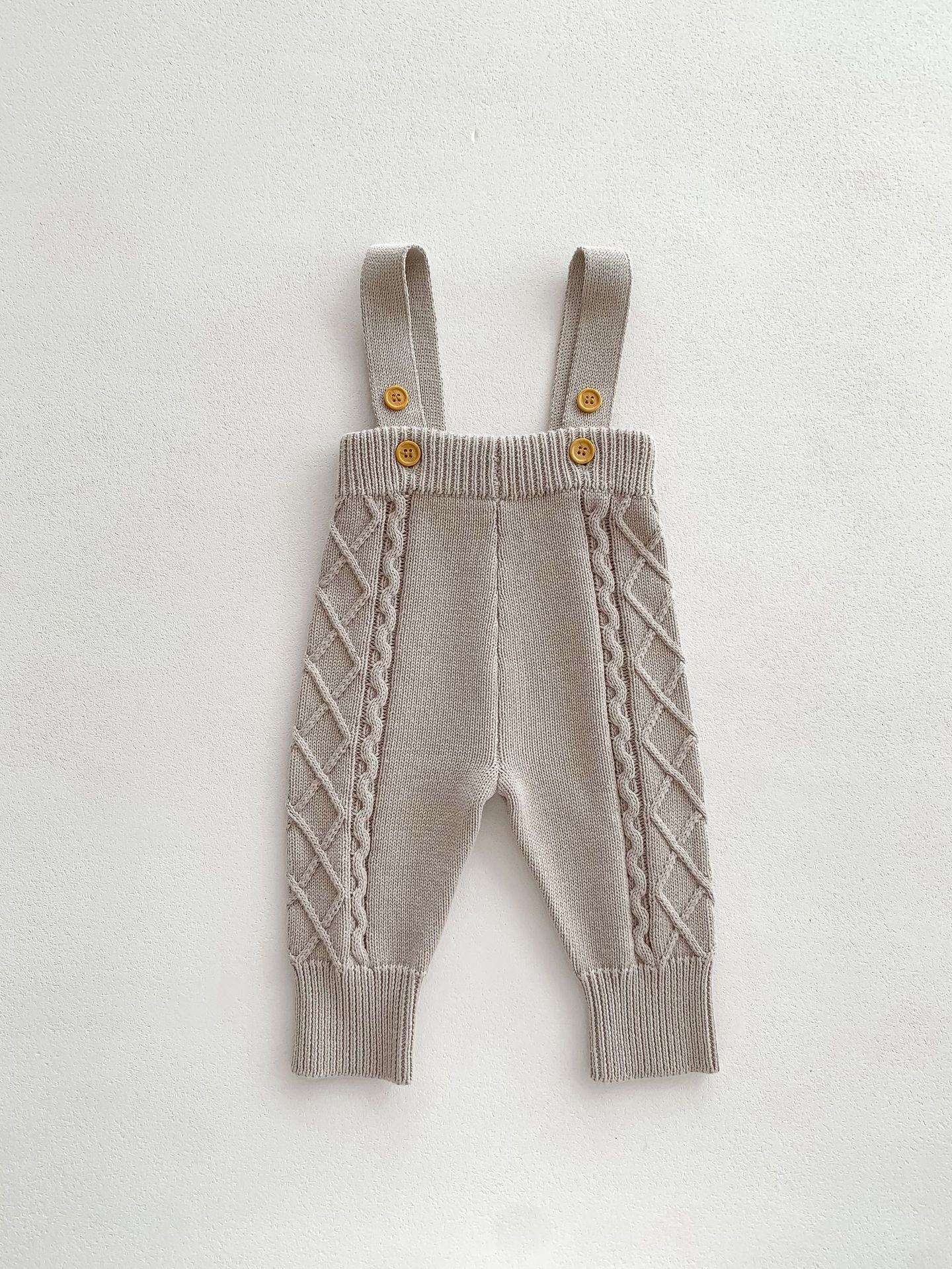 Baby Fall & Winter Twist Knit Sweater Jumpsuit – Comfortable & Stylish Cotton Outfit for Boys and Girls