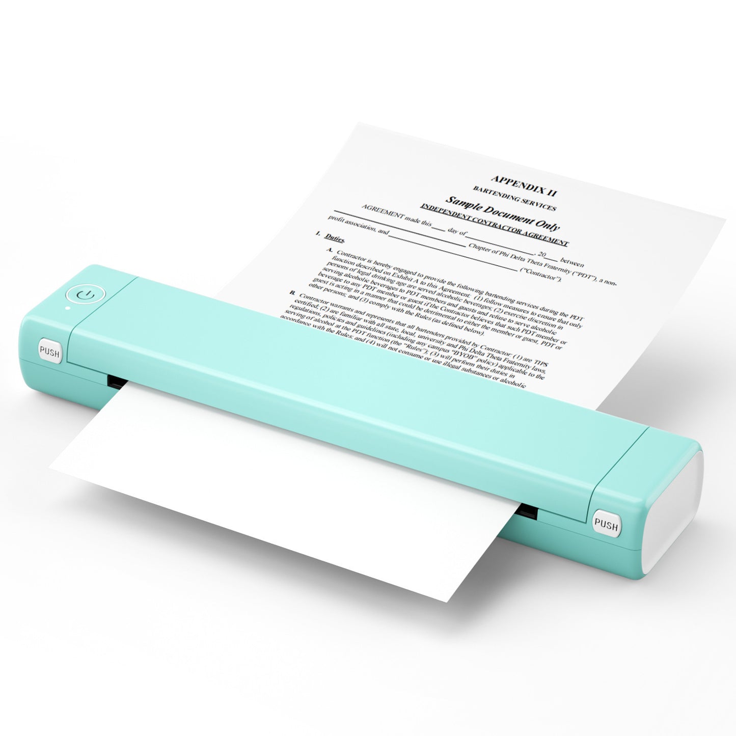 Portable Mini A4 Printer - Eco-Friendly, Ink-Free Technology for Home & Travel