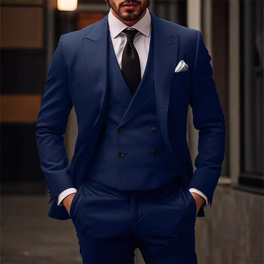 Men´s Elegant Plus Size 3 piece Suit-Cotton Blend