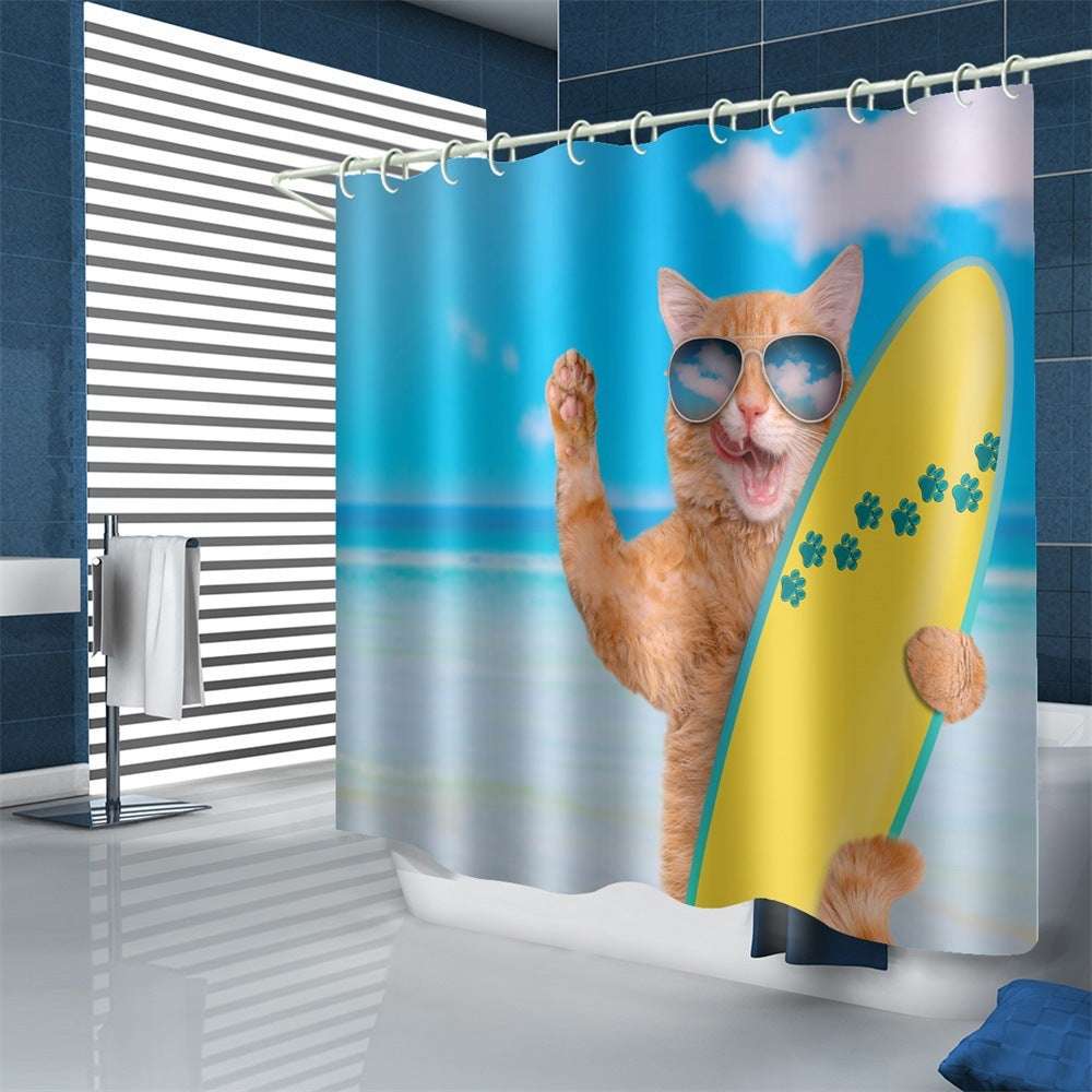 Waterproof Polyester Shower Curtain – Fun and Modern Designs