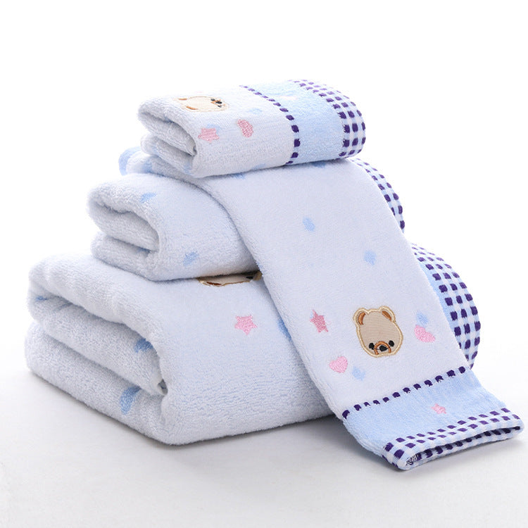 Kids' Cotton Cartoon Towel - Ultra-Soft, Quick-Dry, and Fun Designs for Children