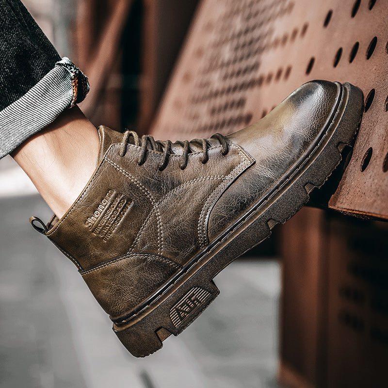 Vintage Style Motorcycle Boots for men