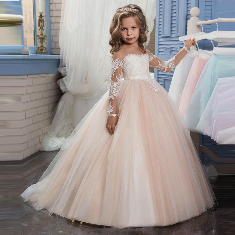 Fashion Princess Kids Tuxedo Wedding Dress Costume – Safe & Elegant Girls Gown for Special Occasions