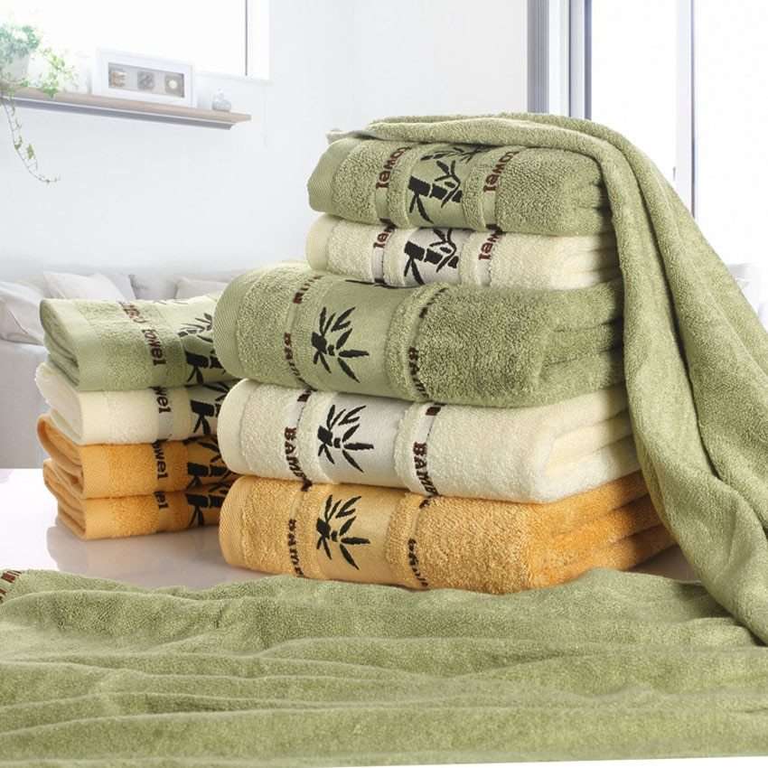 Bamboo Charcoal Fiber Bath Towel Set - Soft, Absorbent, Eco-Friendly