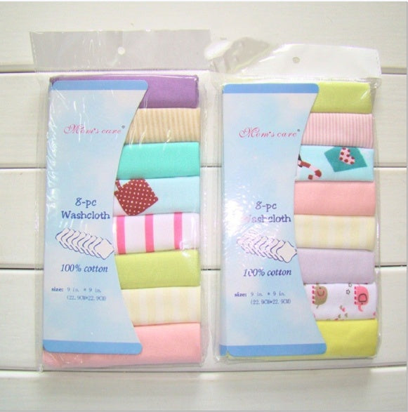 Cotton Newborn Baby Towels 8-Piece Set  – 100% Cotton for Versatile Use