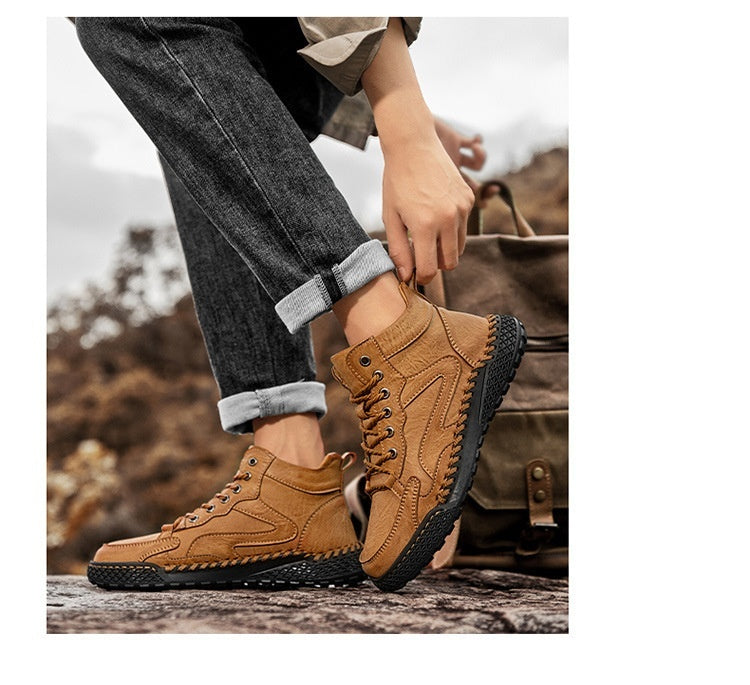 Men´s Outdoor Sports and Casual British High Top Leather Shoes