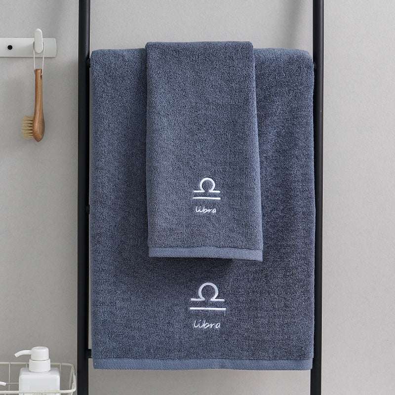 Cotton Constellation Towel Set - Zodiac-Inspired Pure Cotton Towels for Bath & Beach