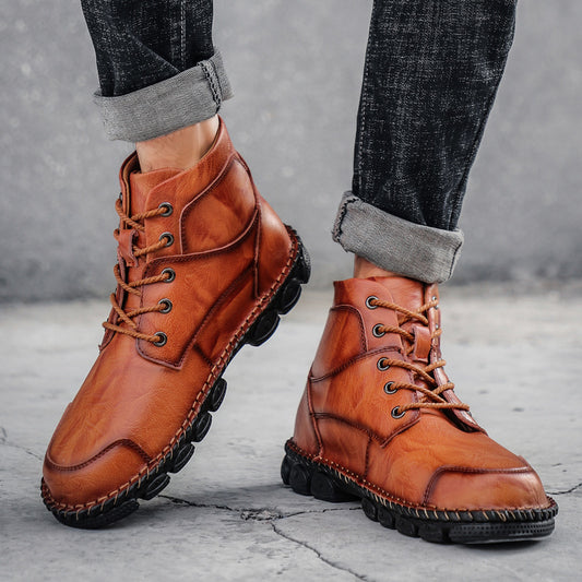 High Top Martin British Style Leather Boots men