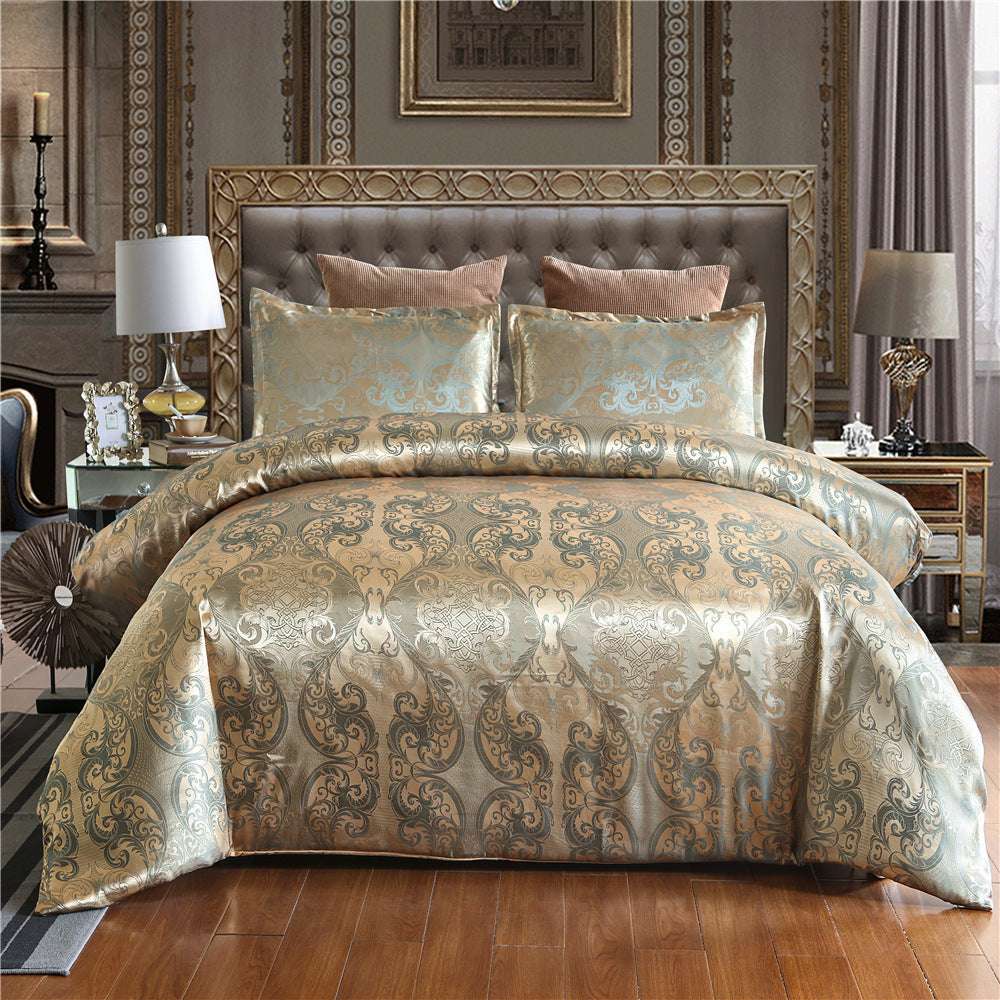 Luxury Personalized Polyester Quilt Cover and Pillowcase Bedding Set