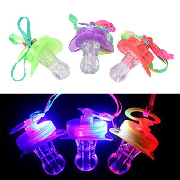 LED Pacifier & Whistle – Colorful Party Toy with Blinking Lights