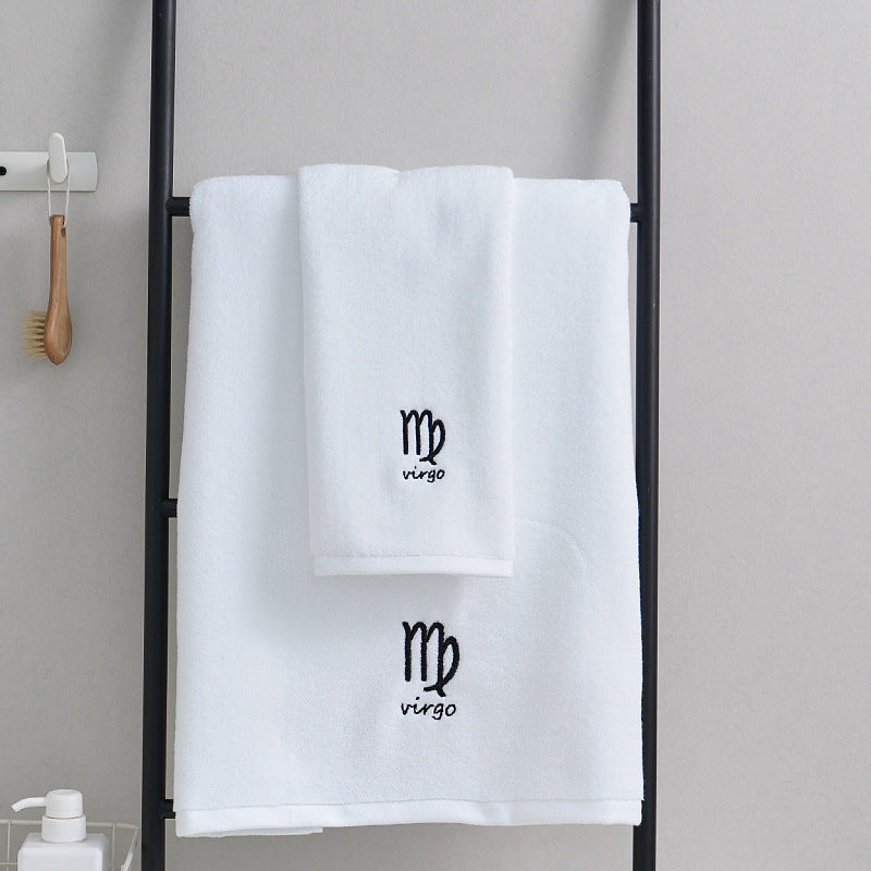 Cotton Constellation Towel Set - Zodiac-Inspired Pure Cotton Towels for Bath & Beach