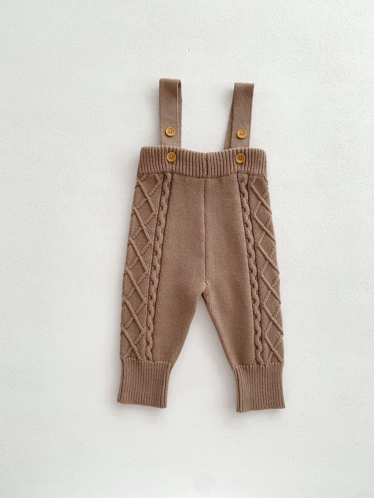 Baby Fall & Winter Twist Knit Sweater Jumpsuit – Comfortable & Stylish Cotton Outfit for Boys and Girls