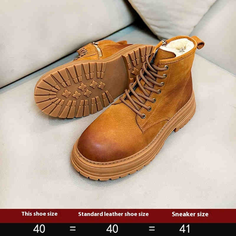 Sheepskin Fur Snow Boots for men