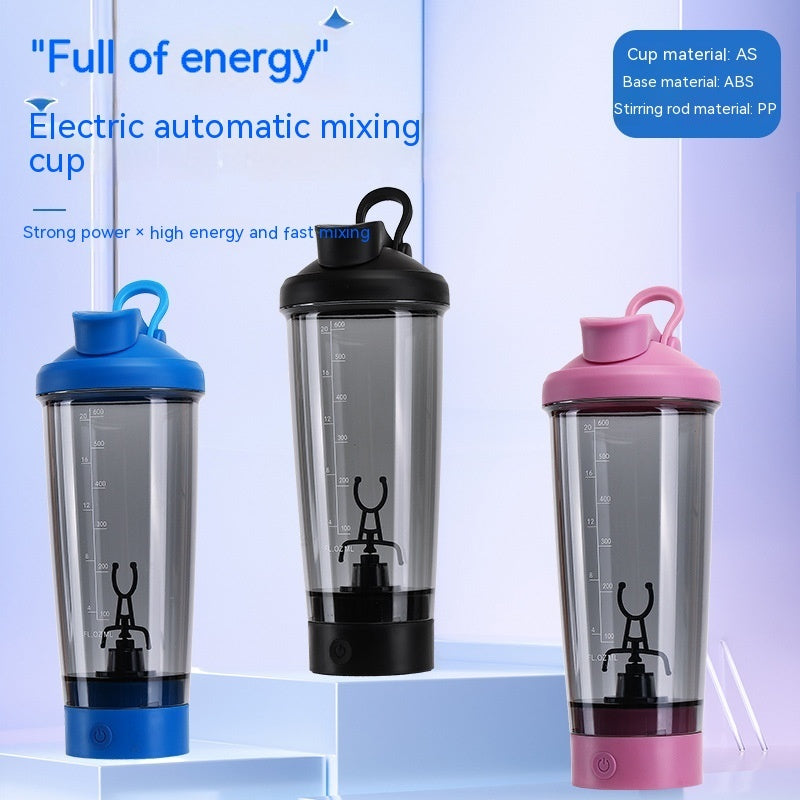 High-Capacity Sport Electric Shaker – 600ml Protein Mixer for Fitness Enthusiasts