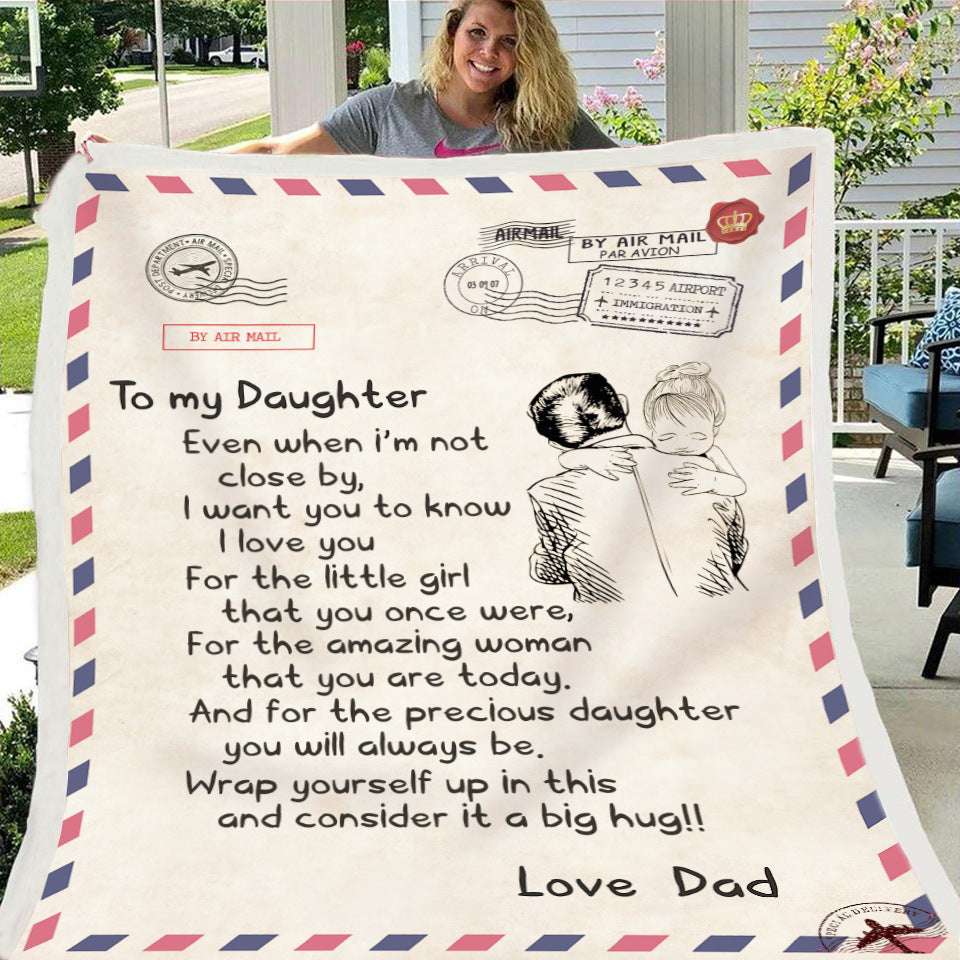 Fleece Blanket with Heartfelt Message – Inspirational Gift for Daughter, Son, or Wife