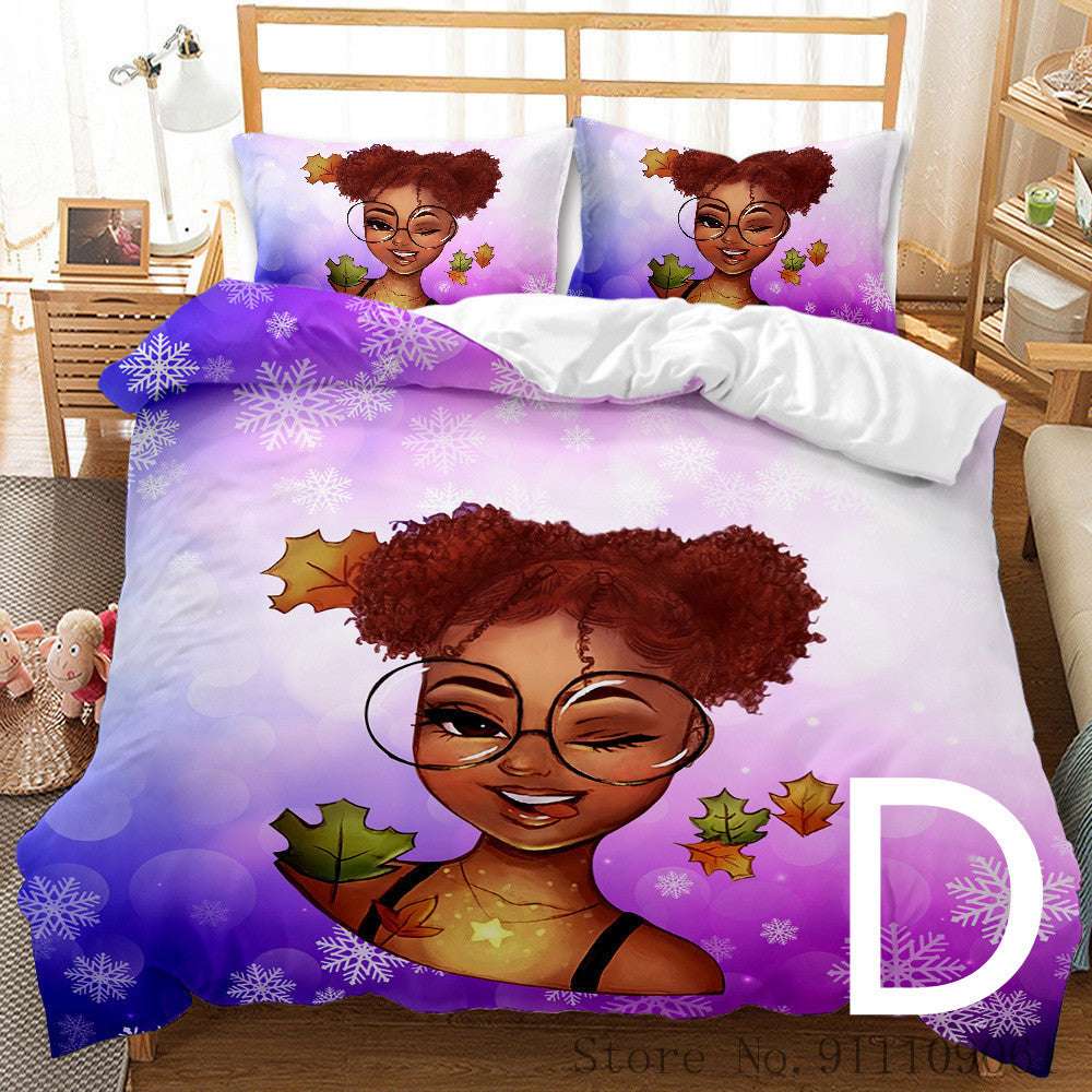 African Girl Bedding Set for Children