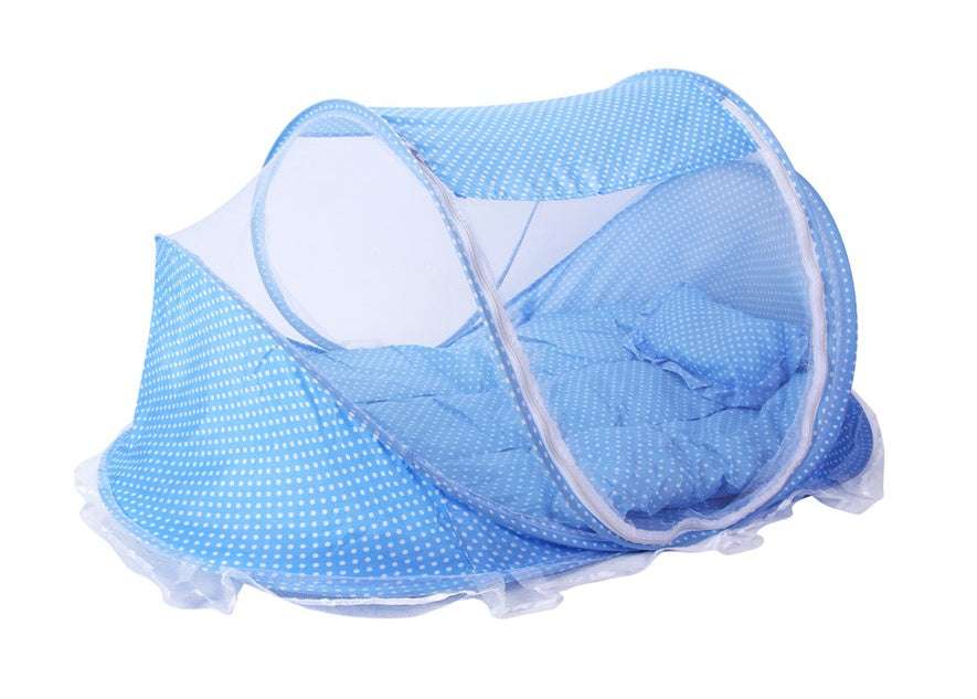 Baby Foldable Encrypted Zipper Mosquito Net - 4 Pcs