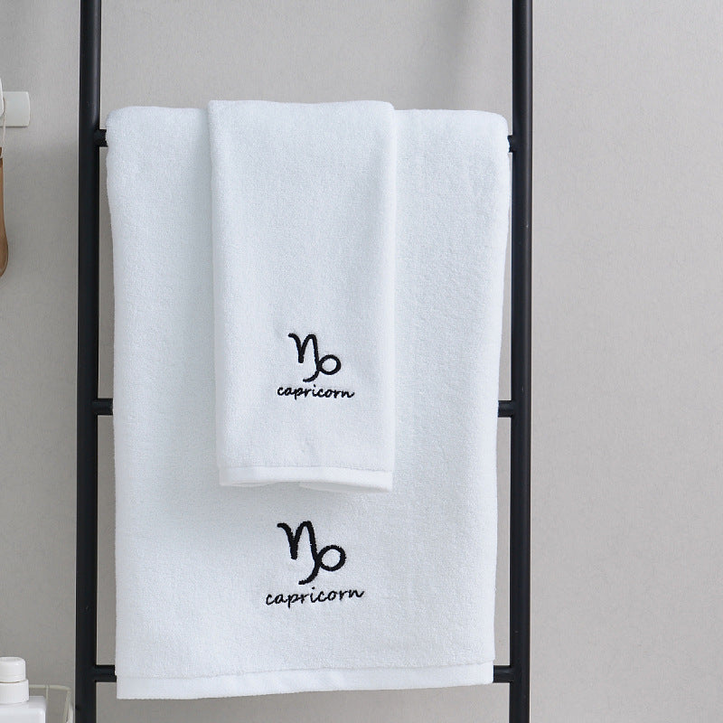 Cotton Constellation Towel Set - Zodiac-Inspired Pure Cotton Towels for Bath & Beach