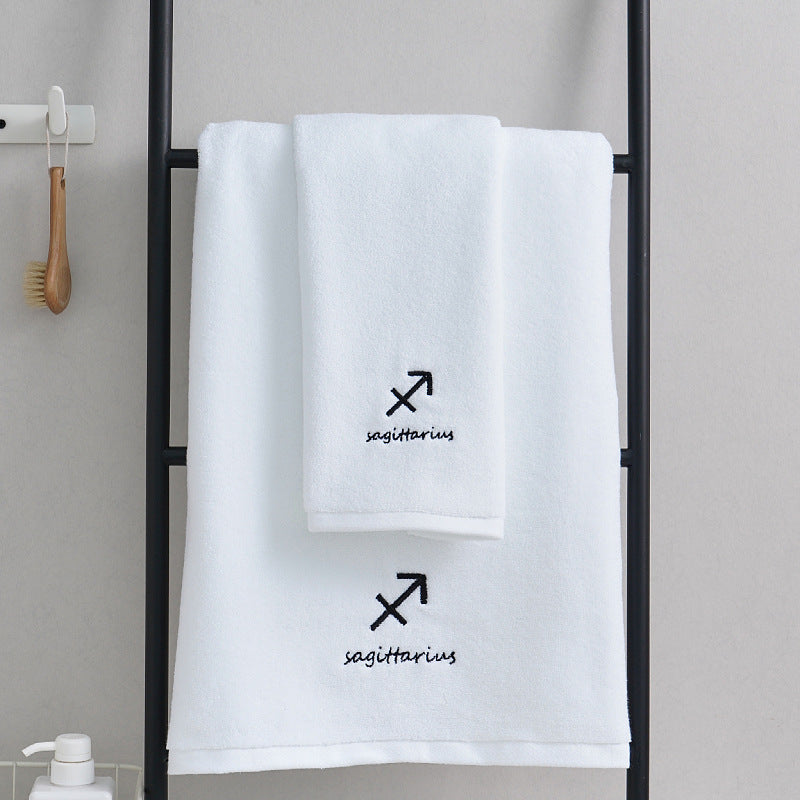 Cotton Constellation Towel Set - Zodiac-Inspired Pure Cotton Towels for Bath & Beach