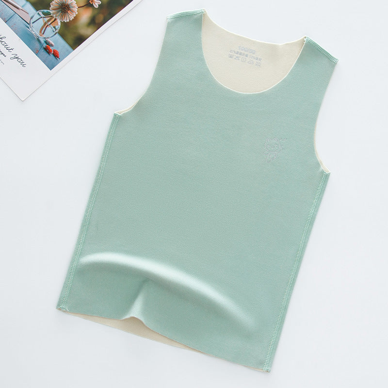 Children's Seamless Reversible Brushed Sleeveless Vest – Comfort & Style