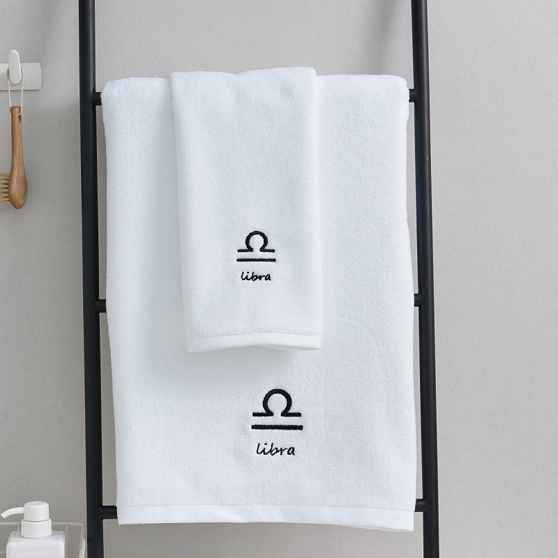 Cotton Constellation Towel Set - Zodiac-Inspired Pure Cotton Towels for Bath & Beach