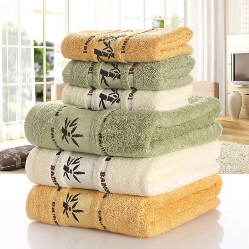 Bamboo Charcoal Fiber Bath Towel Set - Soft, Absorbent, Eco-Friendly