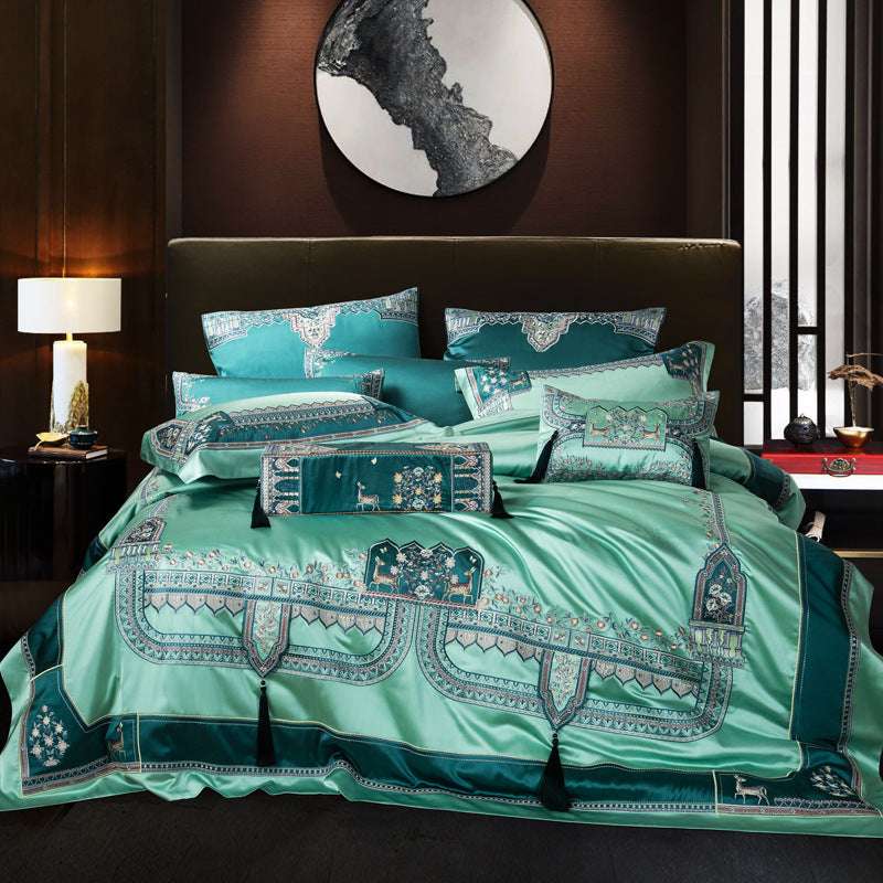 Luxury Villa Palace Style Long-Staple Cotton Bedding Set