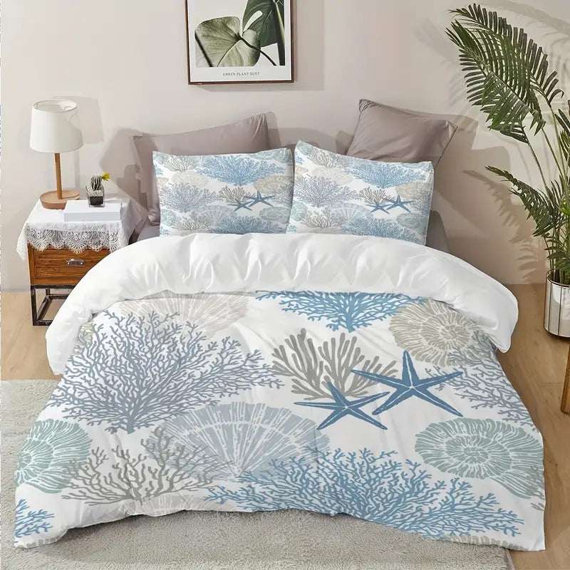 Creative Starfish Pattern Duvet Suit Bedding