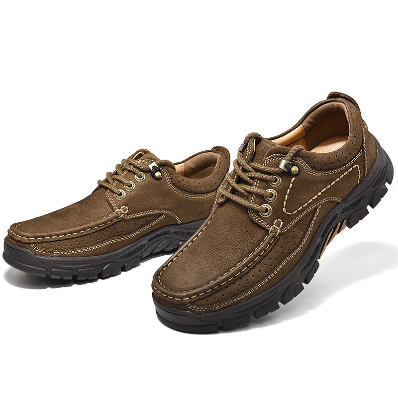 Cowhide Men´s Business Casual Lace Up Shoes in British Style