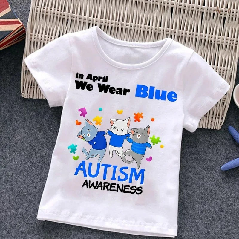 Kids With Autism T-Shirt – Puzzle Design Top for Children and Adults