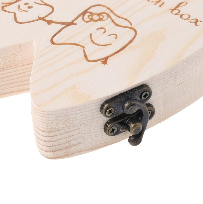 Wooden Baby Tooth Box Organizer – Eco-Friendly, Handcrafted Tooth Storage for Boys & Girls